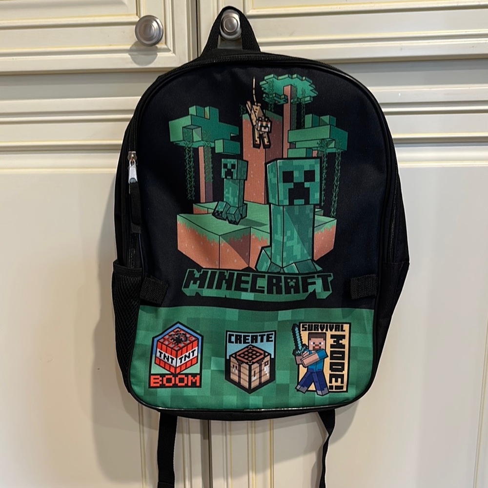 Minecraft Black and Green Backpack